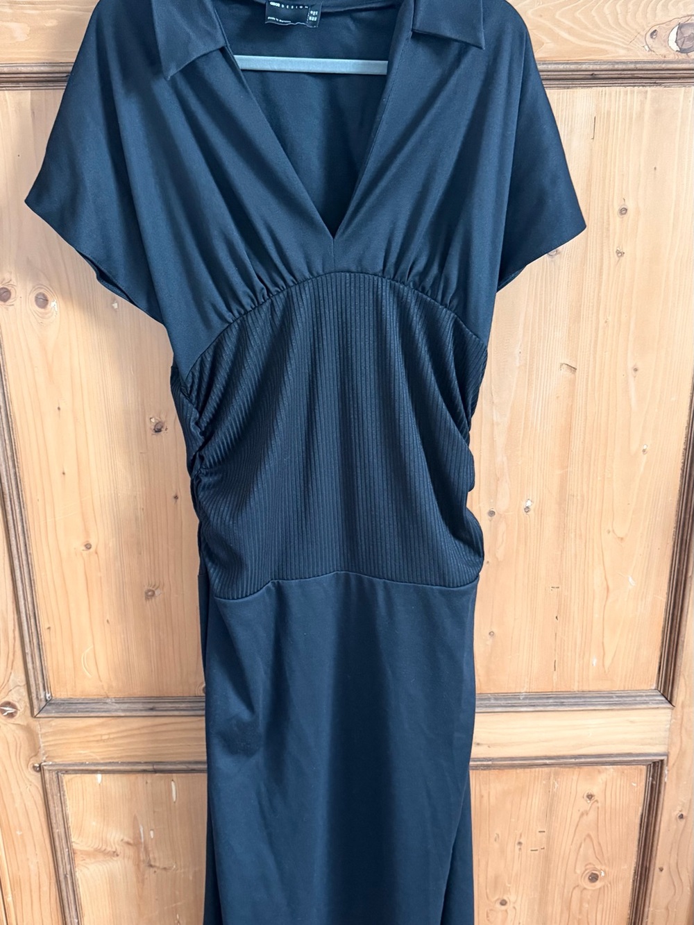 NWOT hmmm ASOS Black V-Neck Midi Dress